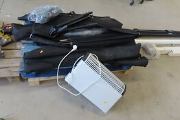 Diverse tasker til stativer samt elradiator