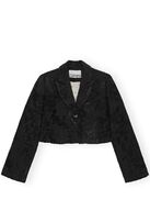 Boucle Jacquard Suiting Cropped Blazer GANNI Str.: 40