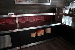 Bar-/serveringsstation i rustfrit stål (integreret modul)