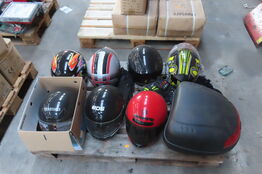 7 stk. Motorhjelme 