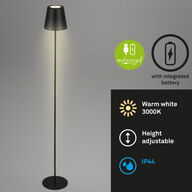 Briloner udendørs led batteri gulvlampe sort 130 cm(ubrugt)