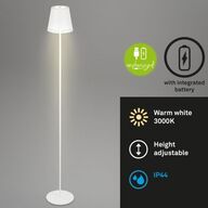 2 stk. briloner udendørs led batteri gulvlampe hvid 130 cm(ubrugt)