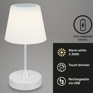 2 stk. briloner led batteridrevet bordlampe, Ø12,5 cm(ubrugt)