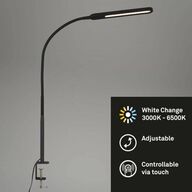 2 stk. briloner led klemmelampe med dæmp, 110cm, Sort(ubrugt)