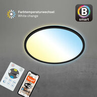 3 stk. Briloner led slim panel app wifi m. remote sort ø 42 cm(ubrugt)