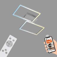 2 stk. briloner led loftlampe app/wifi m. remote krom(ubrugt)