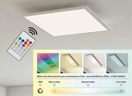 4 stk. briloner led rgb panel m. remote 29,5 cm(ubrugt)