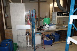 Lagerreol m.m. uden indhold