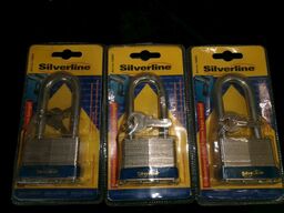 3 stk. hængelås SILVERLINE