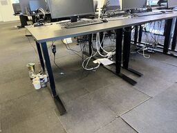 Hæve sænkebord SORT/GRÅ 120x80 cm