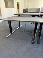 Hæve sænkebord SORT/GRÅ 120x80 cm