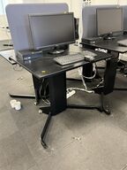 Hæve sænkebord SORT  90x70 cm