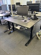 Hæve sænkebord SORT/GRÅ 120x80 cm