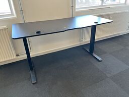 Hæve sænkebord SORT 160x60 cm