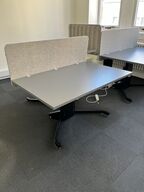 Hæve sænkebord SORT/GRÅ 120x80 cm