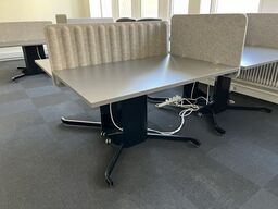 Hæve sænkebord SORT/GRÅ 120x80 cm