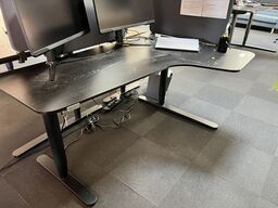 Hæve sænkebord SORT 160x110(62) cm