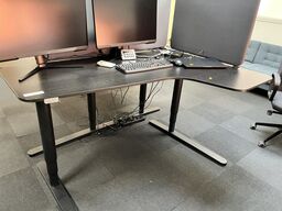 Hæve sænkebord SORT 160x110(62) cm