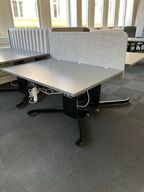 Hæve sænkebord SORT/GRÅ 120x80 cm