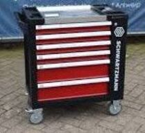 Schwartzmann værktøjsvogn. Seks skuffer inkl. værktøj Red/Black