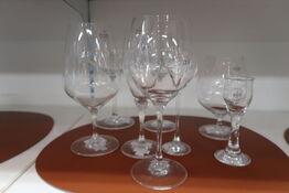 8 stk. ass. Holmegaard glas