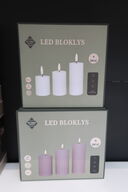 2 pk. LED bloklys med fjernbetjening