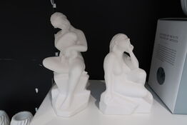 2 stk. Kähler Beginnings figur hvid 23 cm
