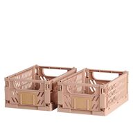 2 pk. Stabelbar foldekasse sand 2 stk. 25 x 16.5 x 10 cm