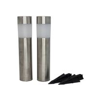 2 pk. Cozzy solcelle havefakler stål 2 stk. Ø6xH41 cm