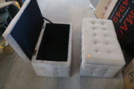 2 Stk Puf med opbevaringsrum