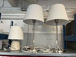 3 Stk. Bordlamper 2 x IKEA NYFORS + 1 x ZARA HOME