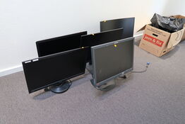 5 stk. computerskærme DELL S2722DGM, HP VH240a m.fl.