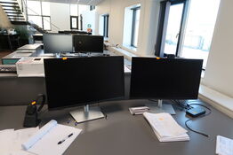 2 stk. computerskærme DELL P2722H, dockingstation og headset JABRA