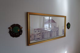 2 stk. vægudsmykning samt indrammet billede