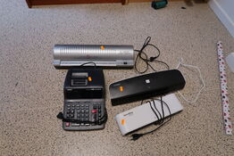 3 stk. lamineringsmaskiner ML-340HLR, BNT OFFICE F9011, Q-CONNECT samt lommeregner