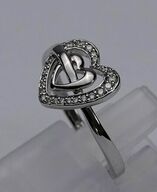 Diamantring af 14 kt. hvidguld prydet med brillantslebne diamanter, ca. 0.14 ct.