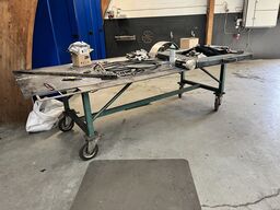 Svejsebord m. Indhold 250x125 cm, 10 MM plade.