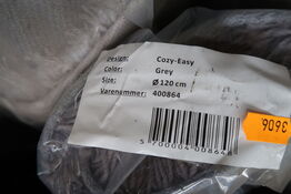 Gulvtæppe COZY-EASY Grey Ø120