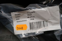 Gulvtæppe COZY-EASY Black Ø120