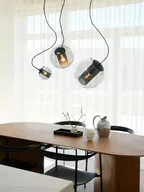 Halo Design forty-five pendel ø15 smoke røgfarvet glaspendel(ubrugt)