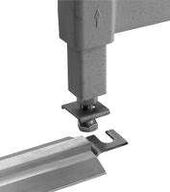 4 stk. Fikseringsbeslag High Density gulvskinne Cambro Camshelving Premium
