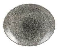 5 stk. Tallerken oval sort B270 x D229 mm Raku Churchill