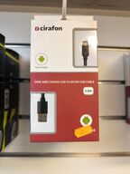 7 stk. CIRAFON USB->Micro USB 2m kabler (ubrugt)