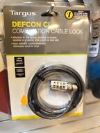 3 stk. TARGUS DEFCON CL låsewire til IT udstyr (ubrugt)