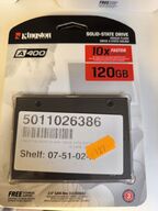 5 stk. SSD harddiske KINGSTON A400 120 GB (ubrugt)