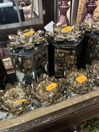 2 stk. Smykkeskring m. Fyrfadsholder