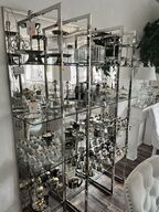 Reol m. Spejl COLMORE 80x35x220 cm