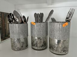 3 stk. Skåle m. Bestik.