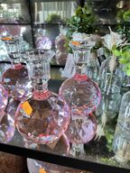 2 stk. Lysestager i krystal