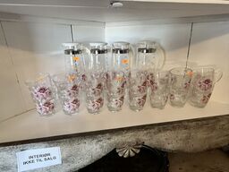 Stel m. Glas og karafler 